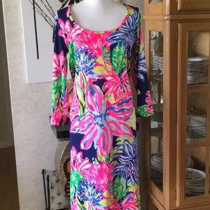 Lilly Pulitzer size L floral dress knit